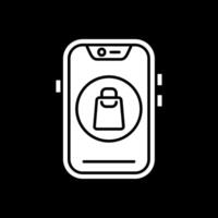 Shopping Glyph Inverted Icon vector