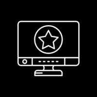 Star Line Inverted Icon vector