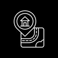 Home Line Inverted Icon vector