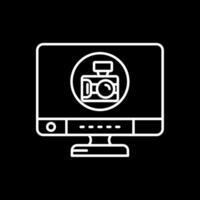 Camera Line Inverted Icon vector