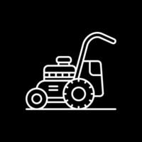 Mower Line Inverted Icon vector