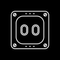 Socket Line Inverted Icon vector