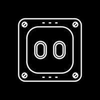 Socket Line Inverted Icon vector