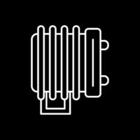 Heater Line Inverted Icon vector