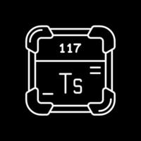 Tennessine Line Inverted Icon vector