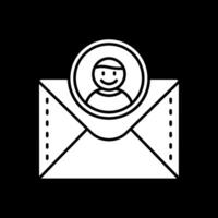 Profile Glyph Inverted Icon vector