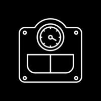 icono de línea de peso invertida vector