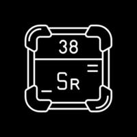 Strontium Line Inverted Icon vector