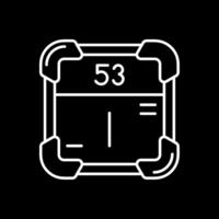 Iodine Line Inverted Icon vector