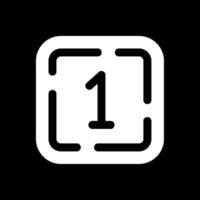 One Glyph Inverted Icon vector