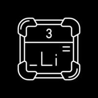 Lithium Line Inverted Icon vector