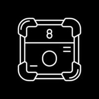 Oxygen Line Inverted Icon vector