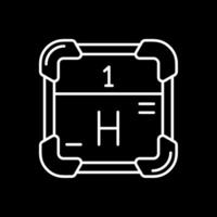 Hydrogen Line Inverted Icon vector