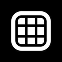 Layout Glyph Inverted Icon vector