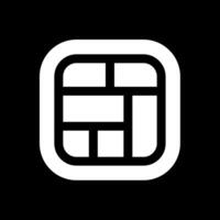 Layout Glyph Inverted Icon vector
