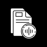 Audio Glyph Inverted Icon vector