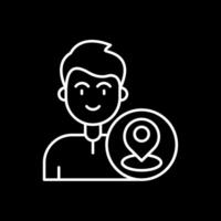 Location Line Inverted Icon vector