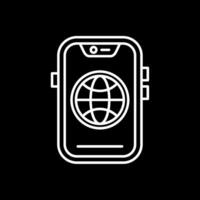 Global Line Inverted Icon vector