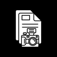 Picture Glyph Inverted Icon vector