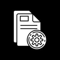 Setup Glyph Inverted Icon vector