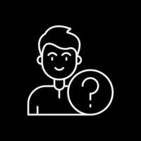 Question Line Inverted Icon vector