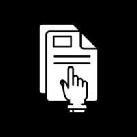 Click Glyph Inverted Icon vector