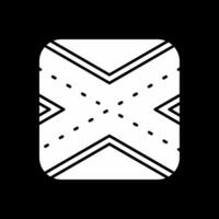 Runway Glyph Inverted Icon vector