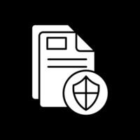 Protect Glyph Inverted Icon vector