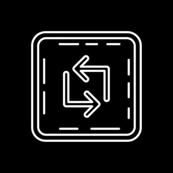 Loop Line Inverted Icon vector