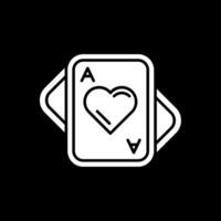 Hearts Glyph Inverted Icon vector