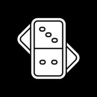 Domino Glyph Inverted Icon vector