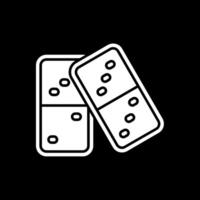 Domino Glyph Inverted Icon vector