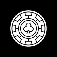 Chip Glyph Inverted Icon vector