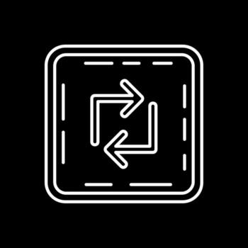 lazo línea invertido icono vector