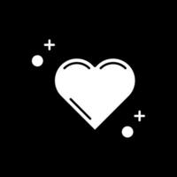 Hearts Glyph Inverted Icon vector