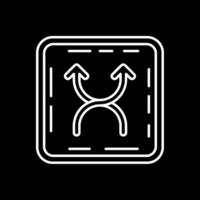 Shuffle Line Inverted Icon vector