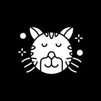 Relieved Glyph Inverted Icon vector