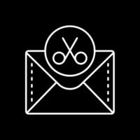 Scissor Line Inverted Icon vector
