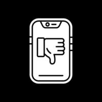 Dislike Glyph Inverted Icon vector