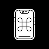 Command Glyph Inverted Icon vector