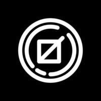 Crop Line Inverted Icon vector