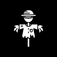 Scarecrow Glyph Inverted Icon vector