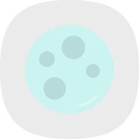 Moon Flat Curve Icon vector