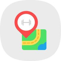 Gym Flat Curve Icon vector