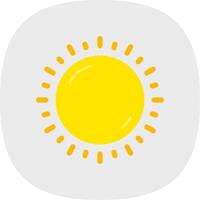 Sunny Flat Curve Icon vector
