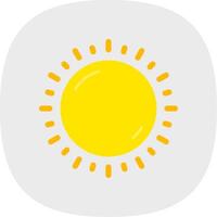 Sunny Flat Curve Icon vector