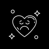 Sad Line Inverted Icon vector