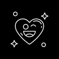 Wink Line Inverted Icon vector