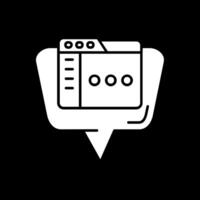 Browser Glyph Inverted Icon vector