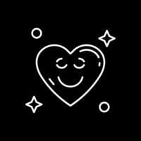 Relieved Line Inverted Icon vector